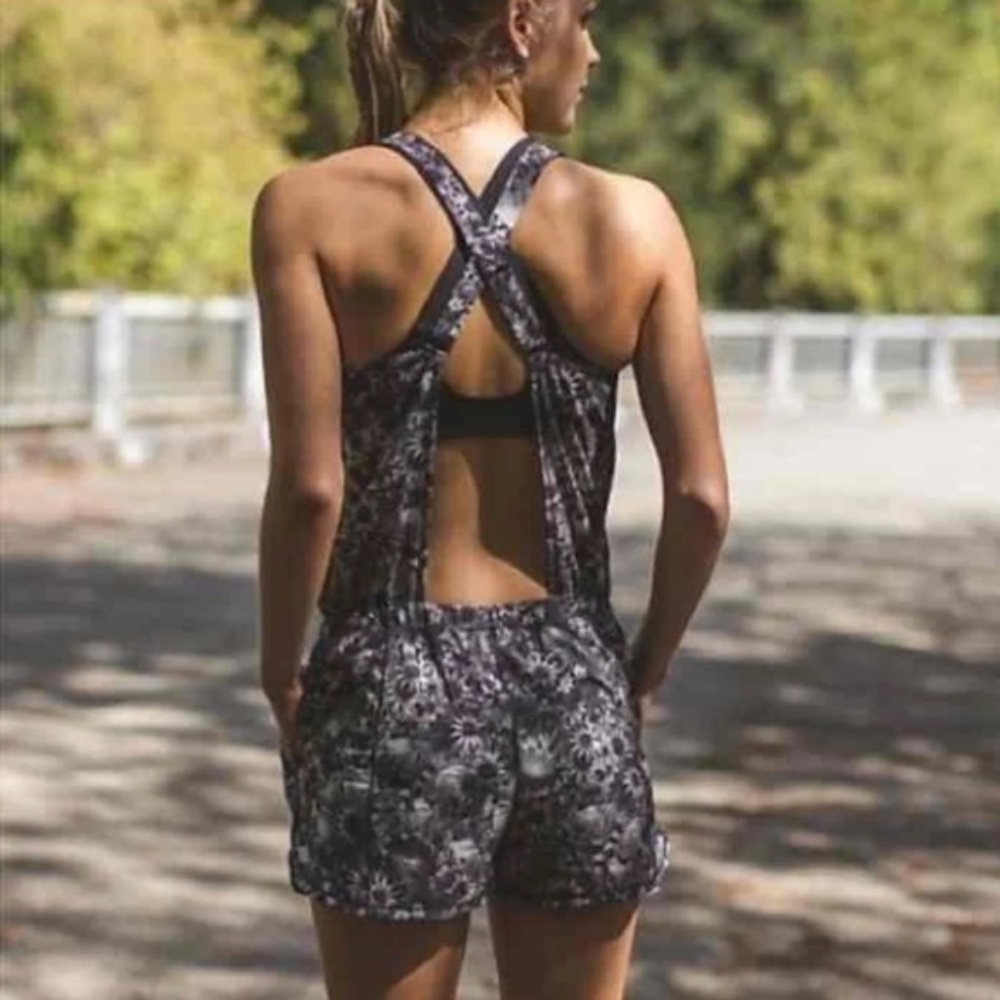 Lululemon Romper Onesie Runsie Floral open back